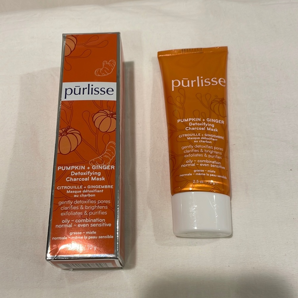 Brand new never opened Purlisse pumpkin and ginger detoxifying charcoal mask